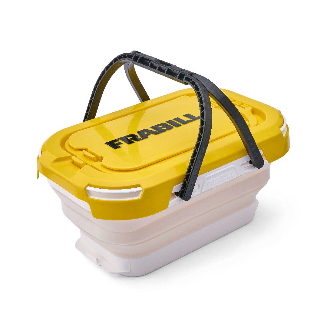 Frabill Collapsible Bait Bucket with Aerator - Battery Operated - 6 Quarts