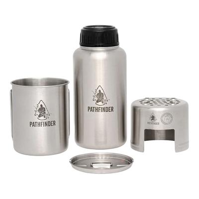 Pathfinder Stainless Steel 32oz. Bottle and Nesting Cup Set