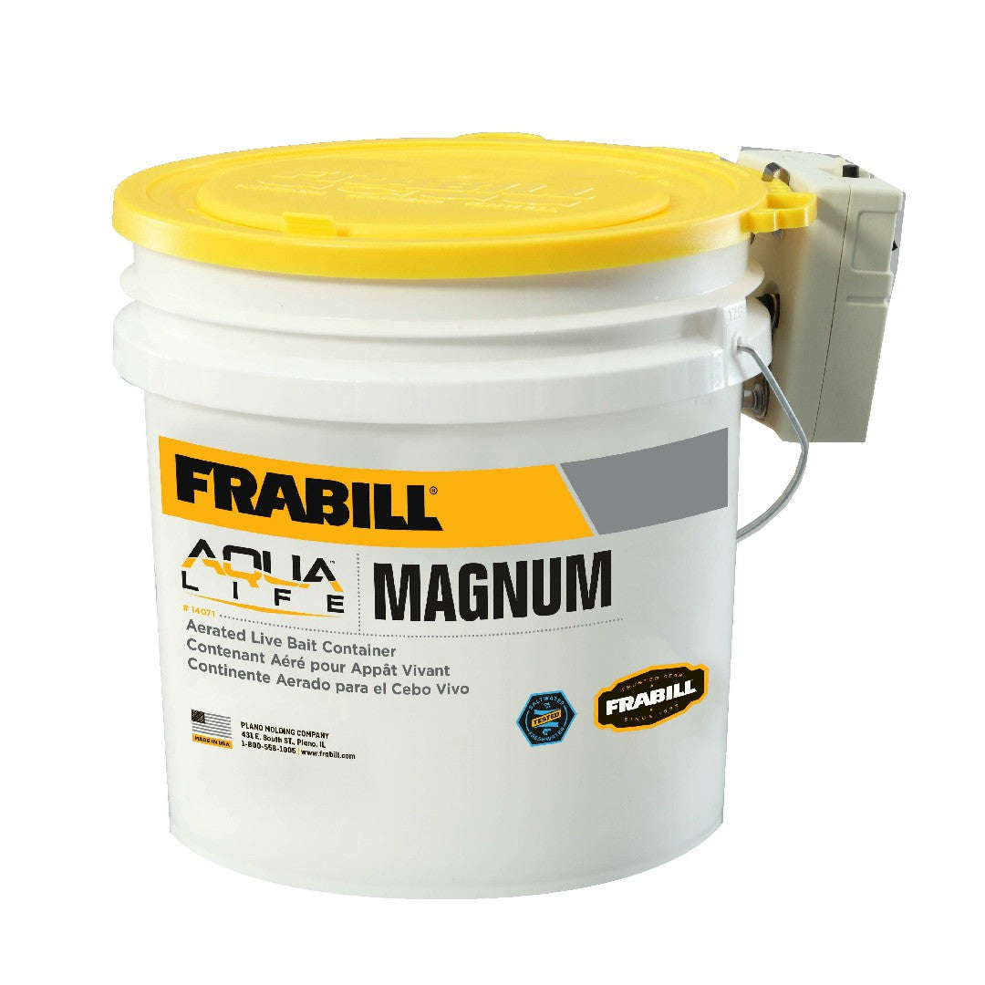 Frabill Magnum Bait Bucket with Aerator - Battery Operated - 4.25 Gallon