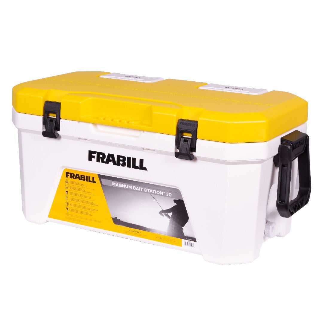 Frabill Magnum Bait Station Bait Bucket - Battery Operated - 30 Quarts