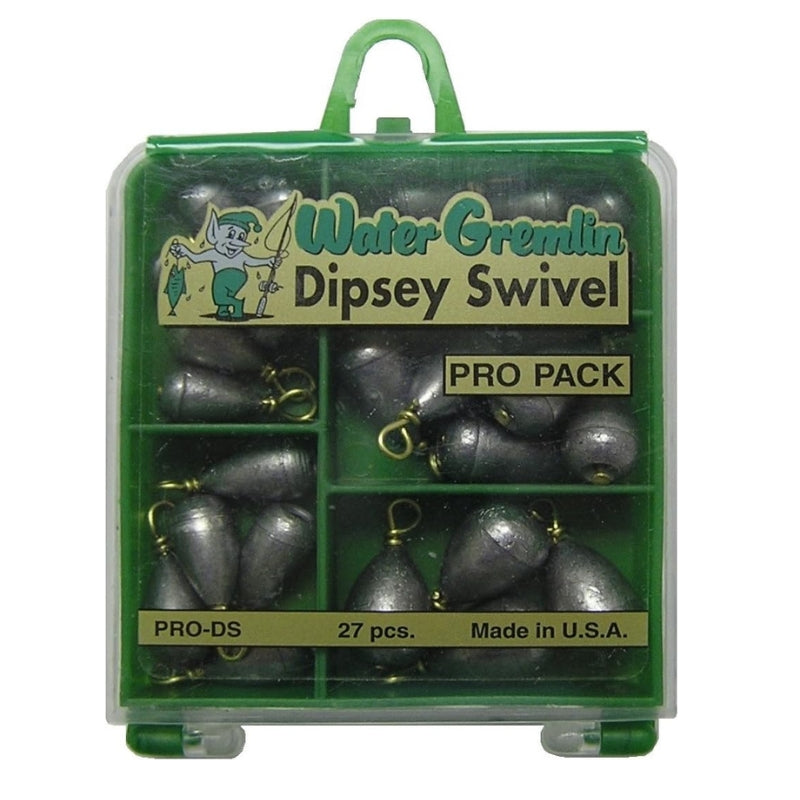 Water Gremlin PRO-DS Dipsey Swivel Sinker Pro Pack – 27 Pc, Multi