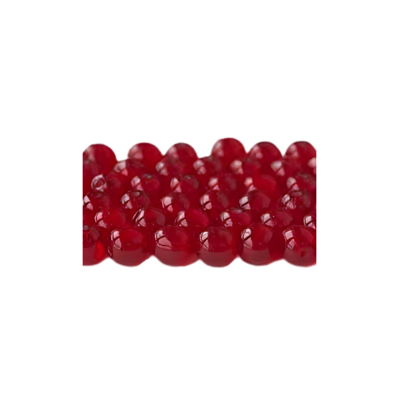 6mm Round Beads – Fluor Red, 65 pk