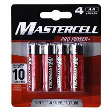 Mastercell Alkaline Battery AA 4-Carded