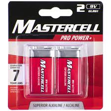 Mastercell Alkaline Battery 9V 2-Pack