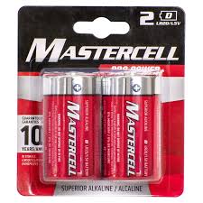 Mastercell Alkaline Battery D 2-Pack