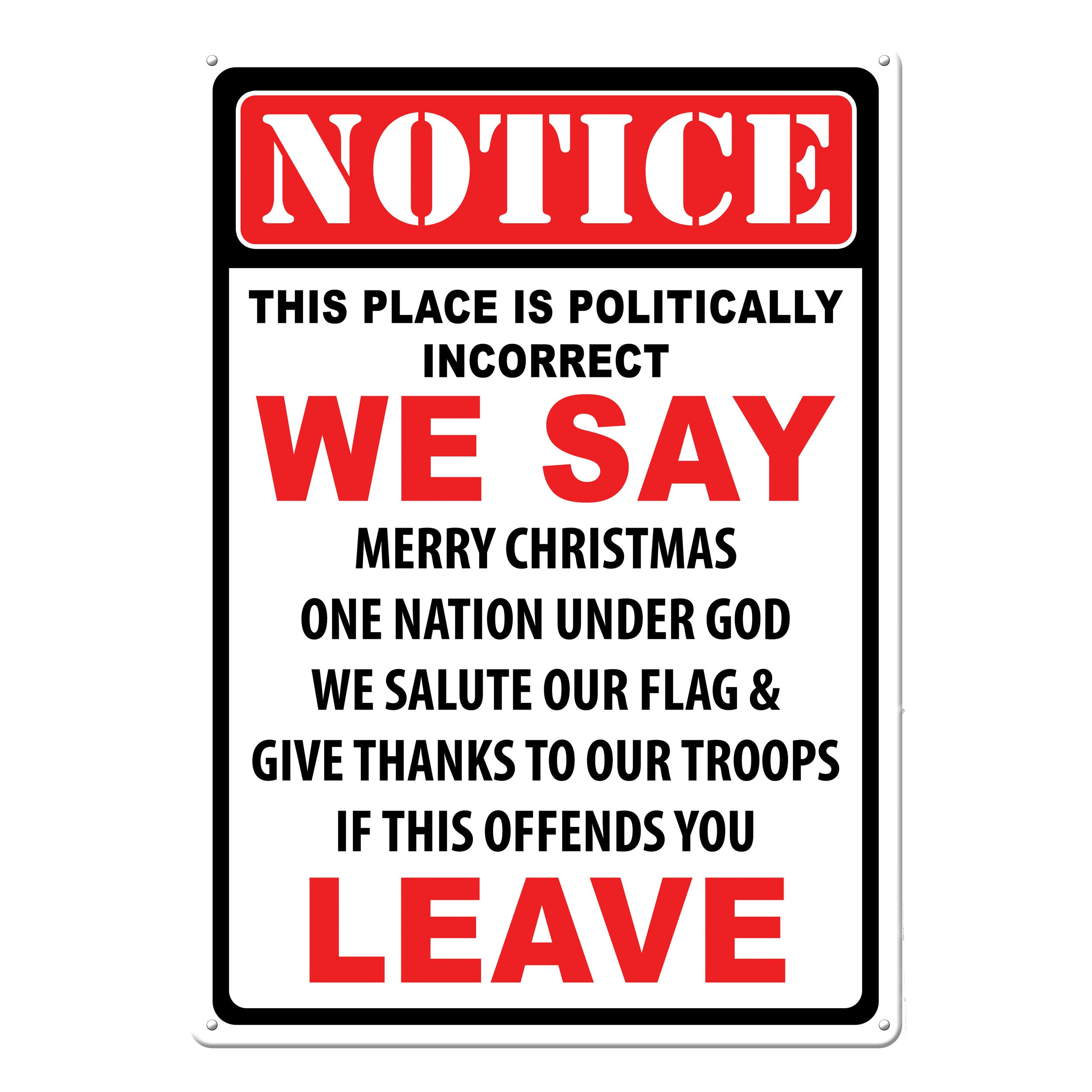 12" x 17" Tin Sign