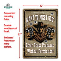 12" x 17" Tin Sign