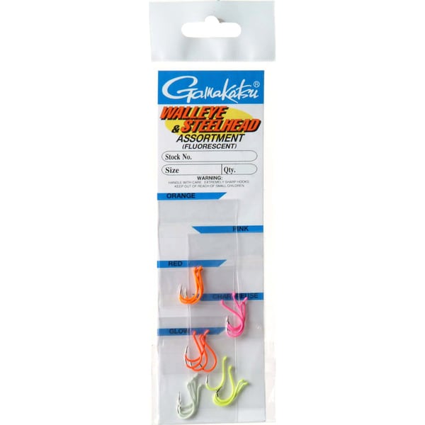Gamakatsu Walleye Fluorescent Hooks Asst. #4