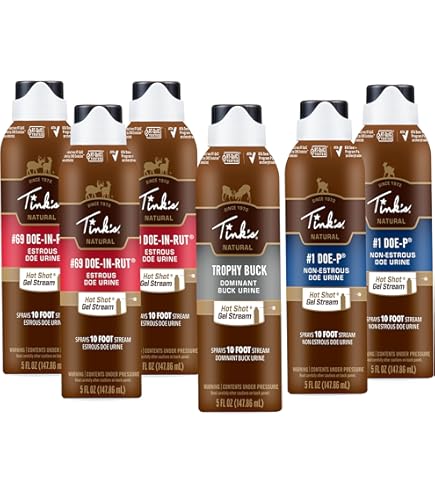 Hot Shot Spray Mist All Season #69, Doe P, Trophy Buck - (60 Cans)