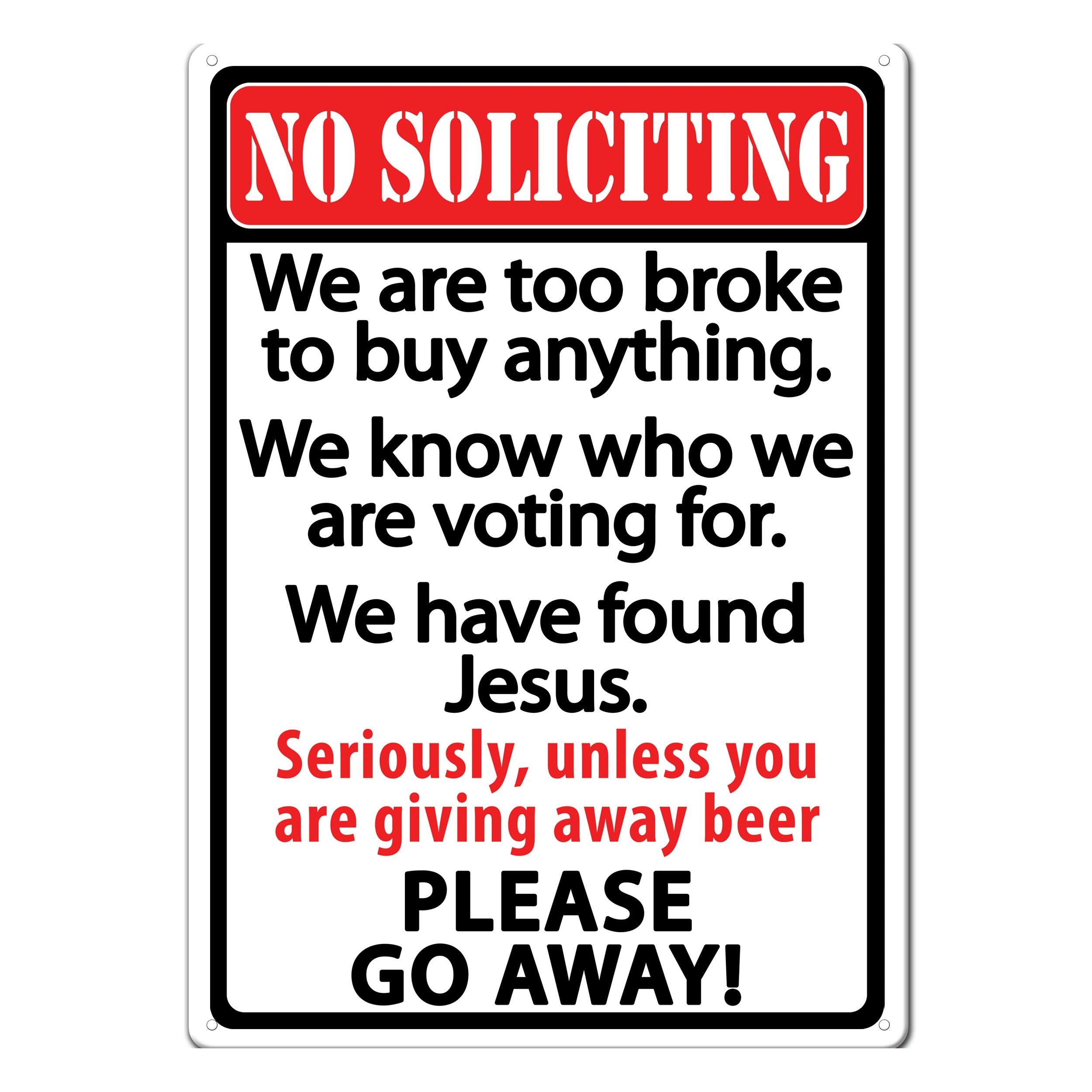 12" x 17" Tin Sign