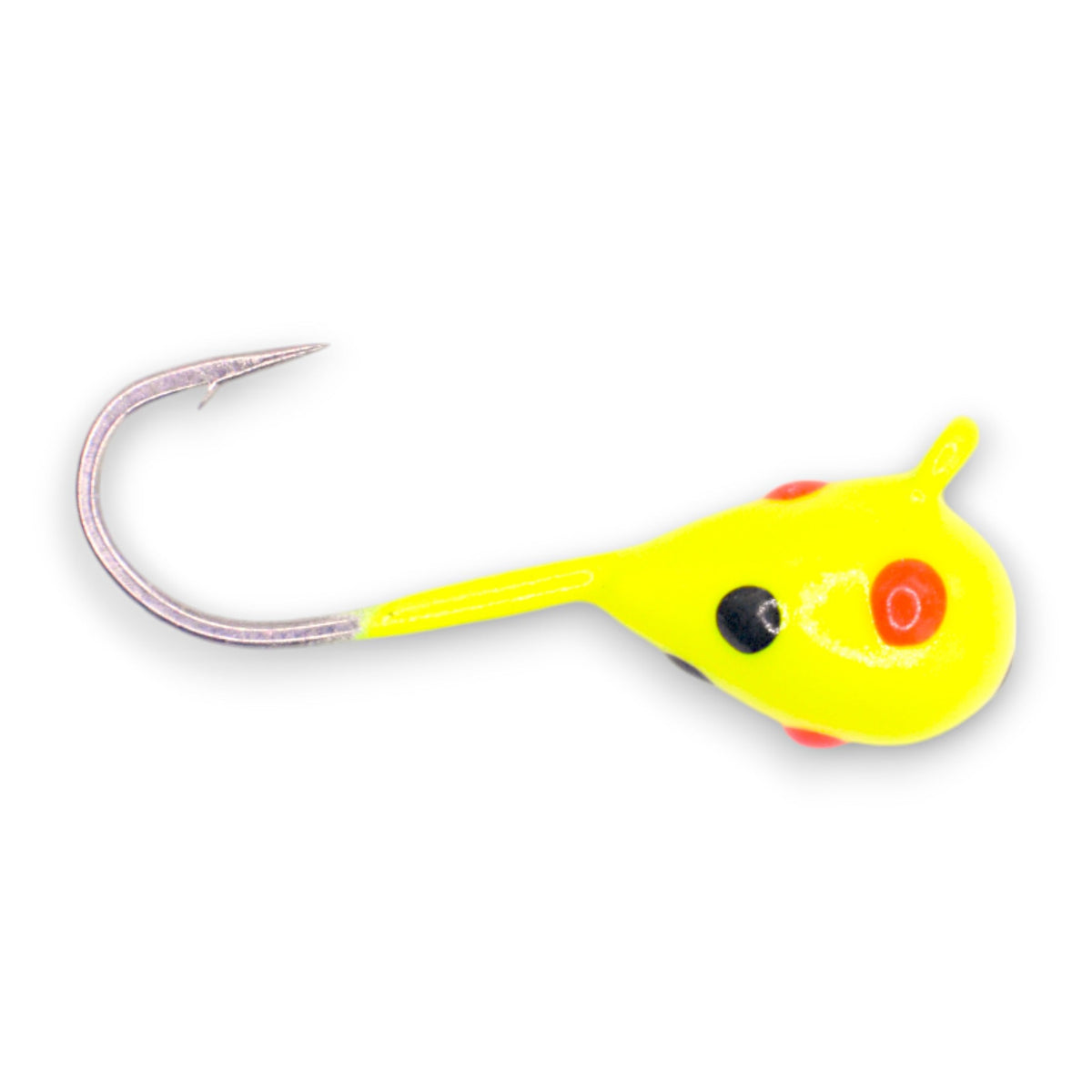 CHARTREUSE BLACK ORANGE SPOT GLOW / 4mm - #14 Hook