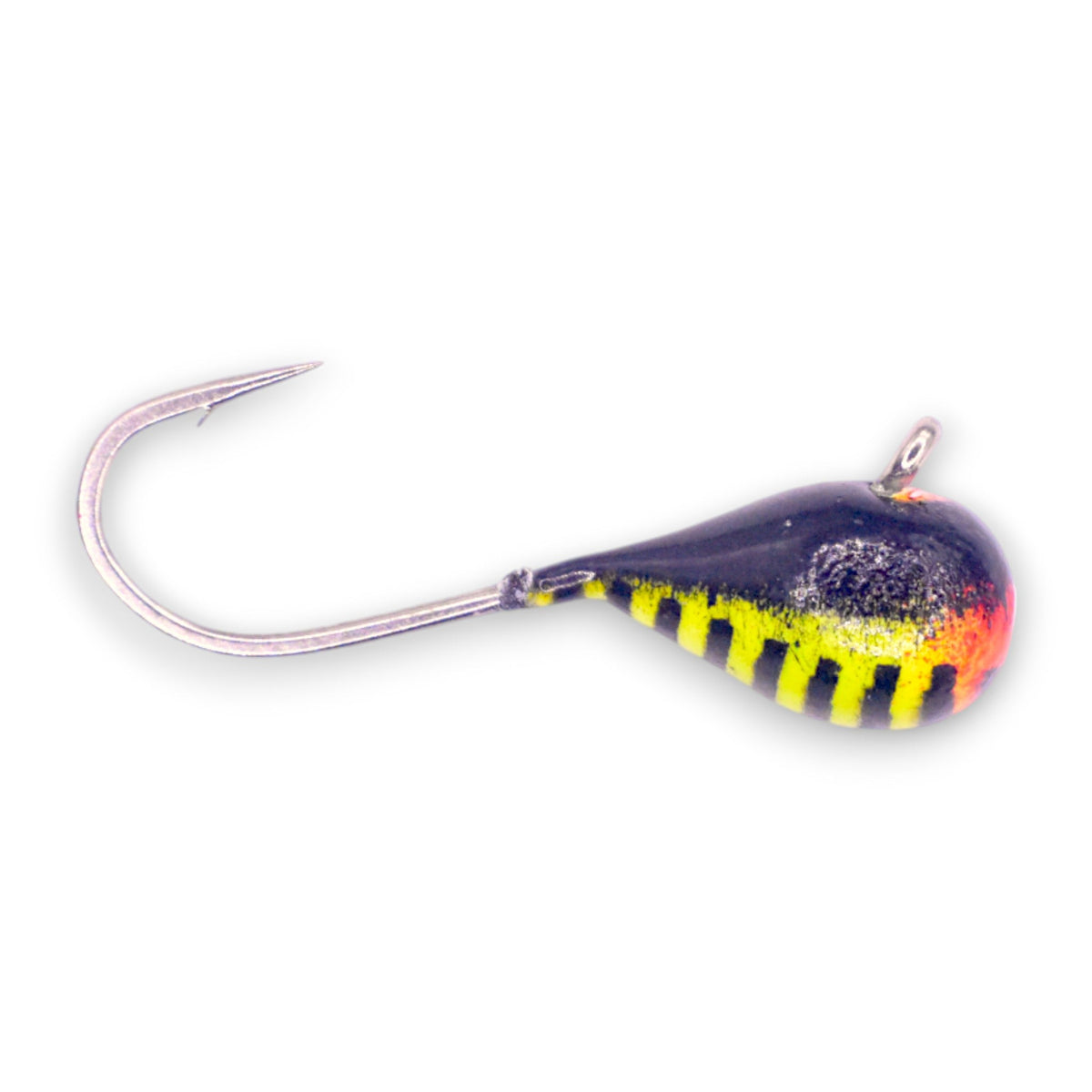 ORANGE/YELLOW BLACK STRIPE GLOW / 4mm - #14 Hook