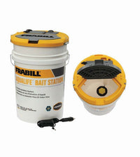 Frabill Aerator Bait Buckets | White/Yellow