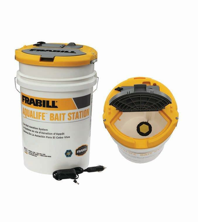 Frabill Aerator Bait Buckets | White/Yellow