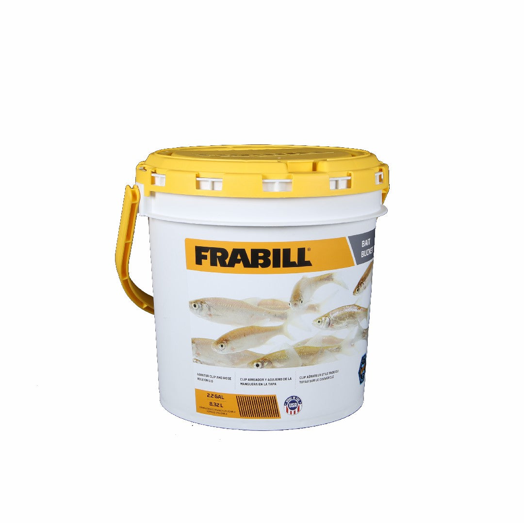 Frabill Bait Buckets | White/Yellow