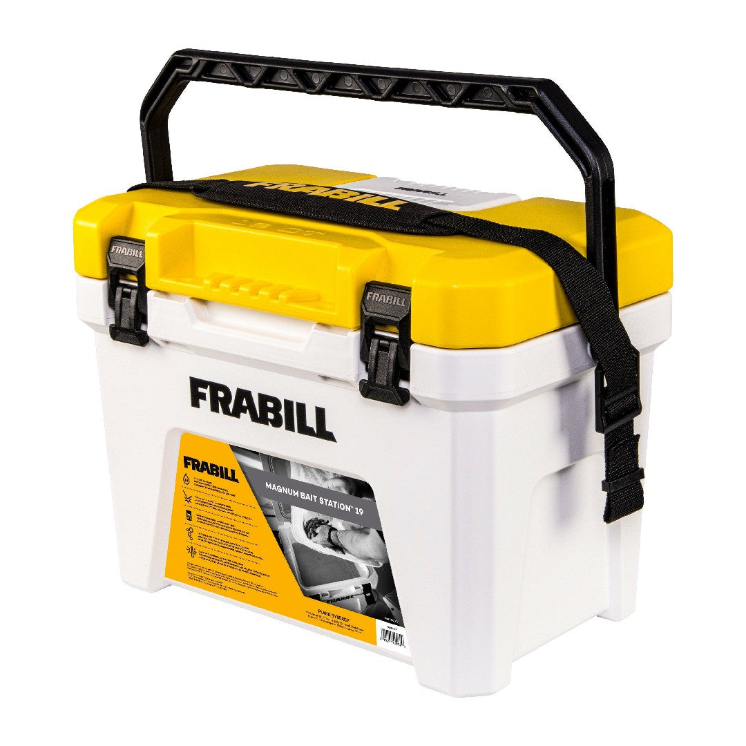 Frabill Aerator Bait Buckets | White/Yellow