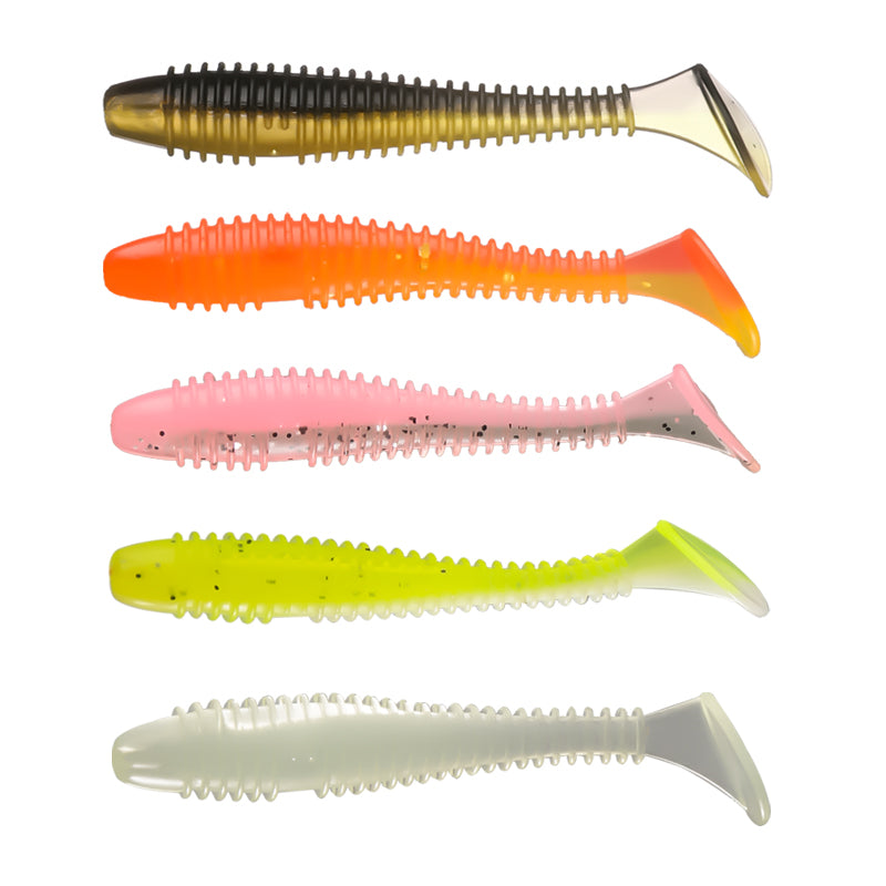 37-Piece Soft Plastic Swimbait & Jig Head Fishing Lure Kit with Tackle Box