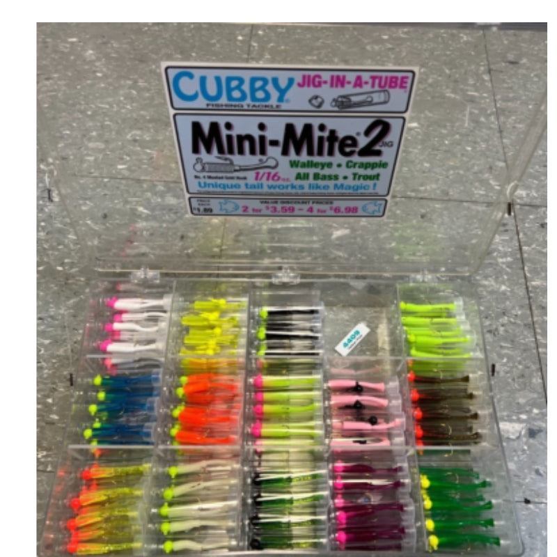 Big Mini-Mite Jig Counter Display 80pcs (10 jigs each of 8 colors)