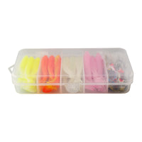 37-Piece Soft Plastic Swimbait & Jig Head Fishing Lure Kit with Tackle Box