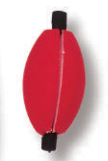 Slotted Peg Oval 2" Red 100/Pk