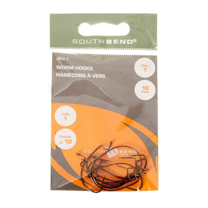 Single Fishing Worm Hooks 10pk
