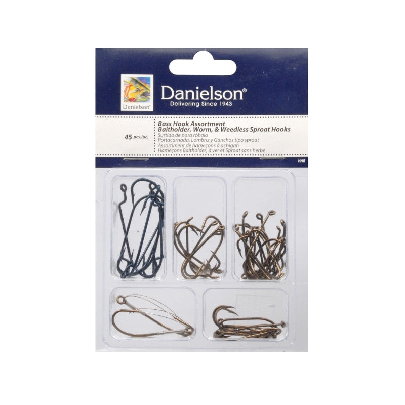 HOOK ASST BASS 45-pc