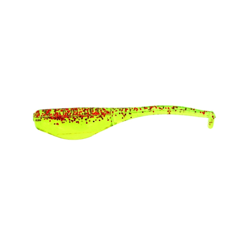 Itty Bit Swim'r - 1 1/4 IN - 20 Pack / Chartreuse Red Glitter
