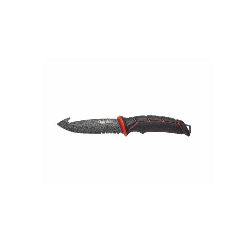 Ugly Stik Gut Hook Bait Knife (Black/Red)