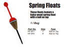 Balsa Spring Floats (Ball on Top)