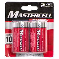 Mastercell Alkaline Battery D 2-Pack