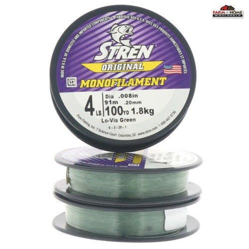 Stren Mono Fishing Line Lo-Vis Green 100yd