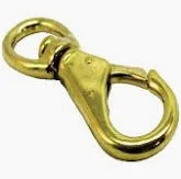 EYE SNAP SWIVEL 3 1/4" BRASS